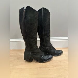 🖤 Donald J Pliner Devi 4 Tall Black Suede Boots - Size 6.5🖤